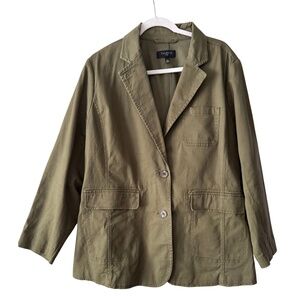 Talbots Olive Green Utility Blazer